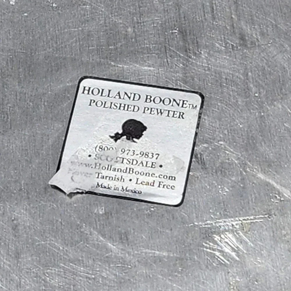 Holland‎ Boone Polished Pewter Plate Spiral Vintage